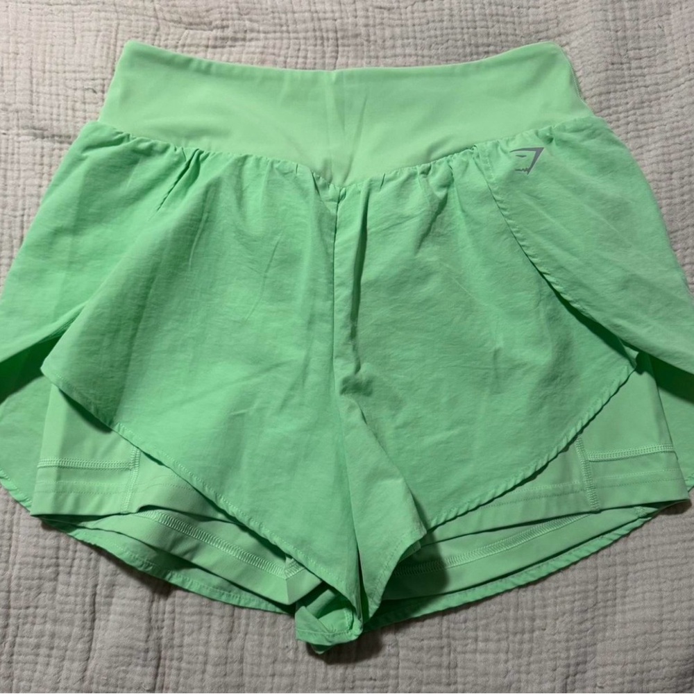Gymshark 2-IN-1 Vibrant Green Women's Running Shorts